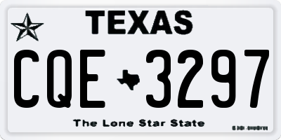 TX license plate CQE3297