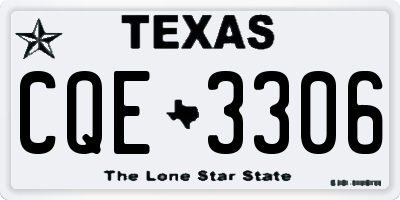 TX license plate CQE3306