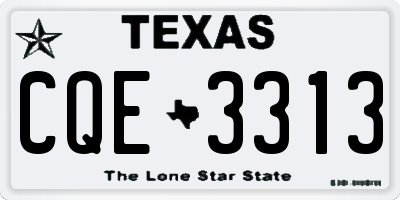 TX license plate CQE3313