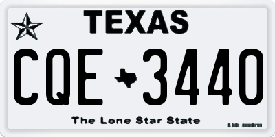 TX license plate CQE3440