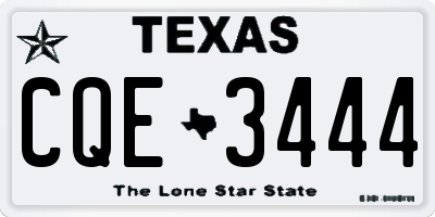 TX license plate CQE3444
