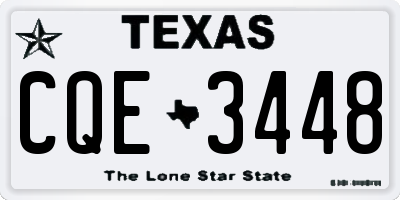 TX license plate CQE3448