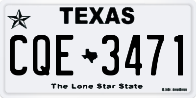 TX license plate CQE3471