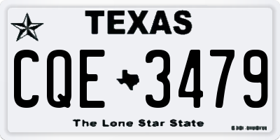 TX license plate CQE3479