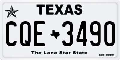 TX license plate CQE3490
