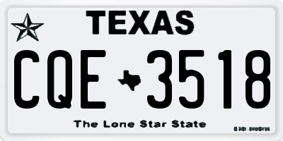 TX license plate CQE3518