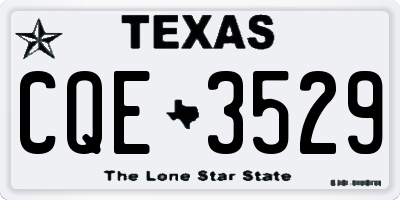 TX license plate CQE3529