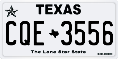 TX license plate CQE3556