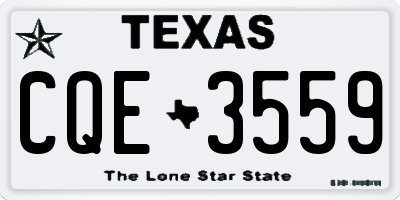 TX license plate CQE3559