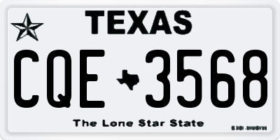 TX license plate CQE3568