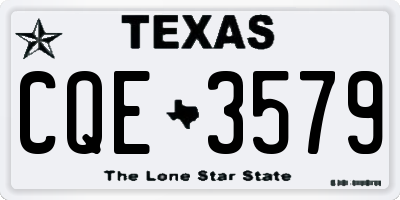 TX license plate CQE3579