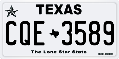 TX license plate CQE3589