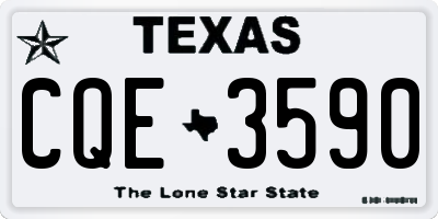 TX license plate CQE3590