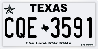 TX license plate CQE3591