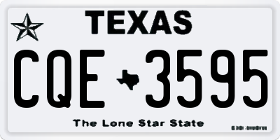 TX license plate CQE3595