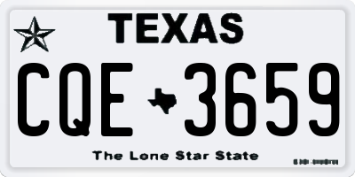 TX license plate CQE3659