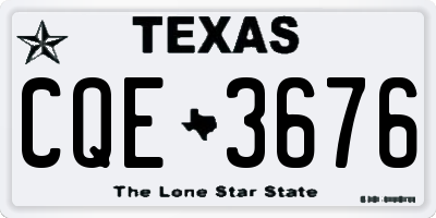 TX license plate CQE3676