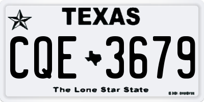 TX license plate CQE3679