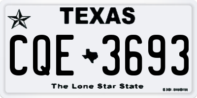 TX license plate CQE3693