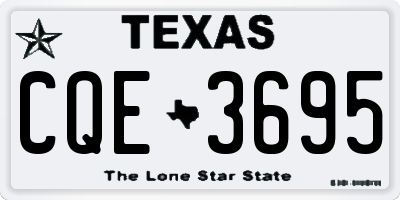 TX license plate CQE3695