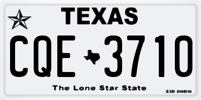 TX license plate CQE3710