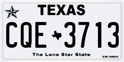 TX license plate CQE3713