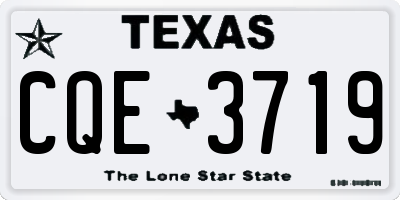 TX license plate CQE3719