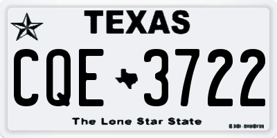 TX license plate CQE3722
