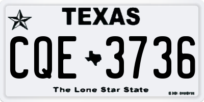 TX license plate CQE3736