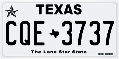 TX license plate CQE3737