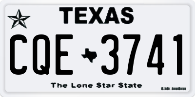 TX license plate CQE3741