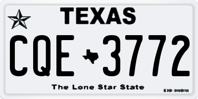 TX license plate CQE3772