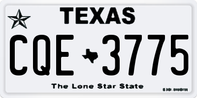 TX license plate CQE3775