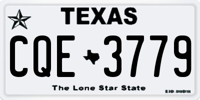 TX license plate CQE3779