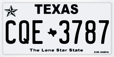 TX license plate CQE3787