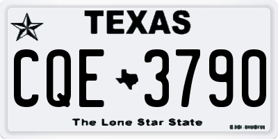 TX license plate CQE3790