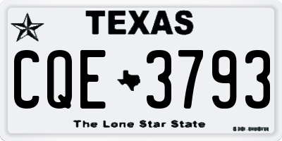 TX license plate CQE3793