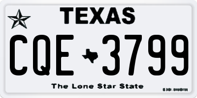 TX license plate CQE3799