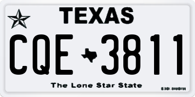 TX license plate CQE3811