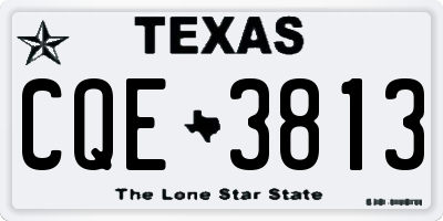 TX license plate CQE3813