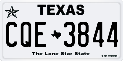TX license plate CQE3844