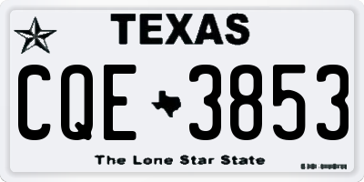 TX license plate CQE3853