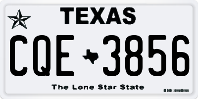 TX license plate CQE3856