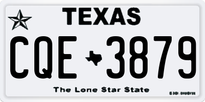 TX license plate CQE3879
