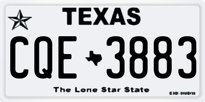 TX license plate CQE3883