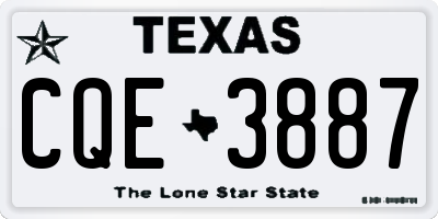 TX license plate CQE3887