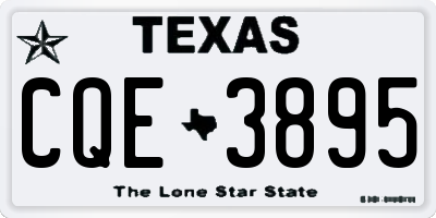 TX license plate CQE3895