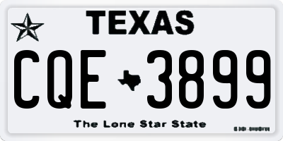 TX license plate CQE3899