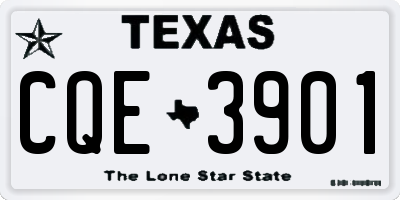 TX license plate CQE3901