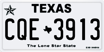 TX license plate CQE3913
